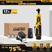 Kingtree điện cờ lê góc khoan tuốc nơ vít 3/8 Cordless Ratchet Wrenches với 1/2 pin Li-ion