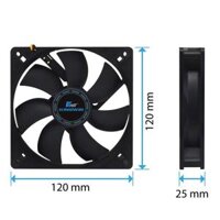 Kingwin 120mm Silent Fan for Computer Cases, Mining Rig, CPU Coolers, Computer Cooling Fan, Long Life Bearing, and Provi
