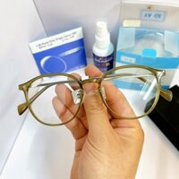 Kính 0 độ giả cận KTN1 nhật bản cực đẹp to tròn sáng rõ màu khói xanh cực thời trang Nam nữ