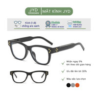 Kính 0 độ nam nữ tròng kính chống ánh sáng xanh bảo vệ mắt phong cách Hàn Quốc thời trang với form vuông bầu H66019