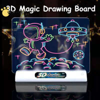 Kính 3D Bảng Vẽ Ma Thuật Dạ Quang Viết Tay Graffiti Tấm Chiếu Sáng Trẻ Em Bảng Xếp Hình 3D Bảng Vẽ Ma Thuật Đồ Chơi LED DIY Trẻ Em Graffiti Tranh Lcd Viết Máy Tính Bảng