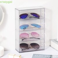 Kính Acrylic CRAZYGAI, Kính râm trưng bày bốn lớp, Hộp đựng kính kiểu ngăn kéo chống bụi để bàn