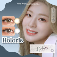 Kính áp tròng 1 ngày LENS XOẮN lens nâu sáng xám tây trong viền nhẹ LENS ME HOLORIS