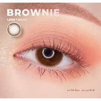 Kính áp tròng 1 ngày màu có độ cận gồm 2 màu nâu & xám siêu ẩm nhãn hiệu Angel Eyes  - Đường kính 14.2mm - Độ cận 0-8