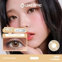 Kính áp tròng 1 tháng màu RAYA Honey, lens mắt nâu tây có độ - Lens Optic