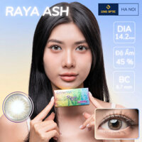 Kính áp tròng 1 tháng màu RAYA ASH GRAY, lens mắt màu xám có độ - Lens Optic HN (1 CHIẾC)