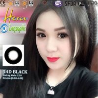 Kính áp tròng 6 tháng 54D Black 0 đến 6 độ - 15.0mm