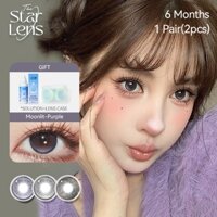 Kính áp tròng 6 tháng Starlens lens Màu tím 1 cặp Có thể sử dụng trong Mắt mềm Thích hợp để đeo khi trang điểm Đường kính 14.2-14.5
