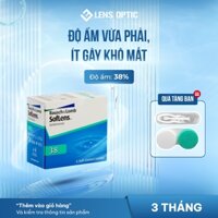 Kính áp tròng Bausch Lomb dùng 3 tháng không màu, lens mắt trong suốt có độ cận - Lens Optic
