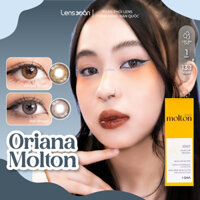 Kính áp tròng cận 1 ngày LENS XOẮN lens nâu tự nhiên có viền choco ISHA ORIANA MOLTON