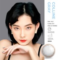 Kính áp tròng Colline Gray Blue Eyes, dòng lens cận sử dụng sáu tháng, giãn tròng vừa, màu xám tự nhiên COL-GR