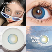 Kính Áp Tròng DORIS.LENS - PARIS BLUE Giãn Vừa 14.2mm Lens Mắt Xanh Dương Hai Màu Filter 0 Đến 6 Độ Lệch Độ
