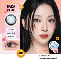 Kính áp tròng EYEIYAGI lens xanh dương Bada Blue cận 3 tháng độ cận 0-8 DIA 14.2mm
