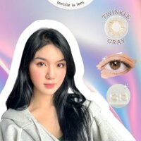 Kính Áp Tròng Lens TWINKLE GRAY Xám Pha Lê Bo Viền Trong Phối Nâu by lentille la lens | HSD 6M Có Cận Lệch (Giá 1 Chiếc)