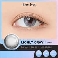 Kính áp tròng Lighly Gray Blue Eyes, dòng lens cận sử dụng sáu tháng, giãn tròng vừa, màu xám nâu tây ánh xanh LIG-GR