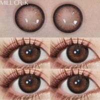 Kính áp tròng màu nâu Mill Creek 0 độ phong cách hàng ngày tự nhiên 6 tháng sử dụng mỹ phẩm mắt nữ 14,2 / 14.0 / 14.5MM kính áp tròng hydrogel mềm mại và thoải mái