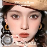 Kính Áp Tròng Màu Nâu Tự Nhiên Ricci Brown 14mm 0 Độ - Lens Hàn Quốc Vassen Sexy Me
