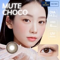 Kính áp tròng Mute Choco 6 tháng, lens mắt thở có sẵn độ - Lens Optic Hà Nội