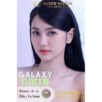 Kính áp tròng Queen Vision Galaxy Green mua 1 được 3 ( tặng ngay 1 lọ ngâm lens + 1 khay đựng lens có gương )