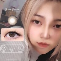 Kính Áp Tròng Sami Brown | Lens Nâu trà mix xám giãn nhẹ | Kính áp tròng Emma