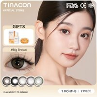 Kính áp tròng TINACON 1 cặp Đen mềm Thích hợp trang điểm Đường kính 14.2mm Sử dụng trong vòng 1 tháng