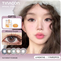 Kính áp tròng TINACON lens màu hồng Mắt đẹp 14.2-14.5 Kính áp tròng mềm 2 chiếc Dùng trong 6 tháng