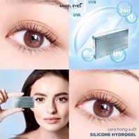 Kính Áp Tròng Trong Suốt Có Độ Cao Cấp Silicone Hydrogel Angel Eyes - Lens Trong Suốt Cận 1-15 độ