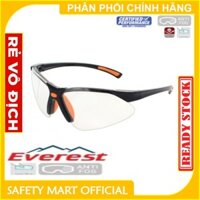 Kính bảo hộ Everest EV301 trắng, chống đọng sương, chống bụi, tia UV hóa chất bắn vào mắt