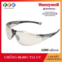 Kính bảo hộ Honeywell A800 Tráng Bạc, Kính chống tia UV, chống bụi, chống trầy xước, dùng trong lao động, đi xe máy