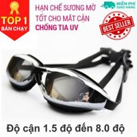 Kính bơi cận dododios đủ độ cận từ 2 độ tới 7 độ chất liệu PC chống nước , chống tia UV , Chống sương mù , bảo vệ mắt, Kính bơi cận cho người lớn nam nữ có độ từ 1.5 độ đến 8.0 độ mắt kiếng bơi cận thị tráng gương chống UV - Hàng chính hãng dododios - Độ Cận 5.0 GOG