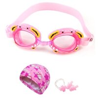 Kính bơi cho bé KOLANO chống mờ tặng kèm mũ bơi, bịt tai, bịt mũi an toàn trẻ em bơi lội SS-001016