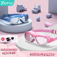 Kính Bơi Chống Thấm Nước Chống Sương Mù Có Kẹp Mũi Và Bịt Tai Cho Bé Từ 3-15 Tuổi