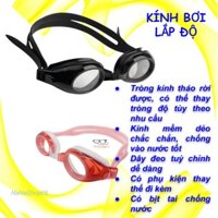 Kính bơi lắp độ cho người cận viễn loạn có thể thay tròng
