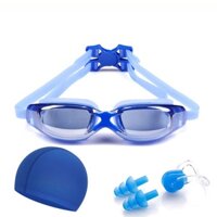 Kính Bơi Người Lớn Chống Mờ SOLANO Kèm Mũ Bơi, Bịt Mũi, Bịt Tai SS-001002 [Tặng Túi Dây Rút]