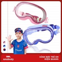 Kính Bơi Tráng Gương Gọng Lớn Chống Sương Mù Cho Trẻ Em - Họa Tiết Điện Quang Màu Sắc Năng Động