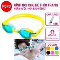 Kính bơi trẻ em POPO 1150 mắt kính cản tia UV dễ dàng điều chỉnh dây đeo cho bé trên 3 tuổi