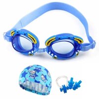 Kính bơi trẻ em SOLANO chống mờ tặng kèm mũ bơi, bịt mũi, bịt tai an toàn cho bé bơi lội SS-001016