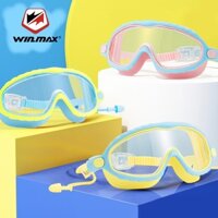 Kính bơi WINMAX chống tia UV chống tràn nước kèm nút bịt tai cho trẻ em và người lớn khi đi bơi
