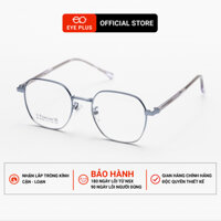 Kính Cận Dáng Đa Giác Nam Nữ Eye Plus 6004 Gọng Kính Kim Loại Chuôi Bọc Nhựa TR90, Kính Mắt Kiểu Dáng Thời Trang Unisex