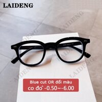 kính cận độ oversized gọng kim loại thiết kế mắt vuông bảo vệ mắt hiệu quả thời trang cho siêu nhẹ mắt kính cận 0.5/1/1.5/2/2.5/3/3.5/4độ nữ nam cận có độ chống ánh sáng xanh