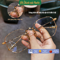 Kính cận đổi màu,gọng kính cận nam nữ kim loại ,mắt kính chống ánh sáng xanh ,UV400 ,MACHY C2.