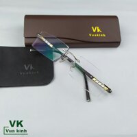 Kính cận gọng khoan không viền titan VKC60