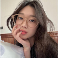 Kính cận gọng nhựa cốt kim loại màu trà sữa hottrend Jelly eyewear tròng Uv400