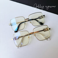 Kính cận kim loại Miuuu Mi uu dáng vuông form oversize unisex,Gọng kính cận tròng UV400 cao cấp