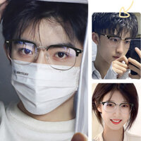 Kính cận nam thanh lịch, gọng nửa, phong cách retro cho khuôn mặt to, gọng kính tự nhiên cho nữ, có thể đặt theo toa