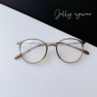Kính cận nhựa dẻo phối càng kim loại mảnh gọng bầu tròng uv400
