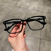 Kính CH Mắt vuông đen gọng nhựa dẻo cao cấp