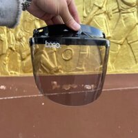 Kính Chắn Gió BOGO Màu Khói Gắn Nón Bảo Hiểm 1/2 3/4 Có 3 Nút Bấm.