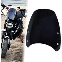 Kính chắn gió cao xe máy Màn hình bay phía trước Kính chắn gió đa năng có giá đỡ cho đèn pha tròn 5 ” đến 7 ” có bu lông ở bên cạnh, tấm chắn gió màu đen