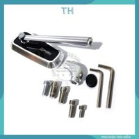 Kính chiếu hậu H2C vuông, gương xe máy thời trang mini cao cấp loại 1 nhôm cnc mặt kính xanh cho AB, SH, SH Mode, Wave,…